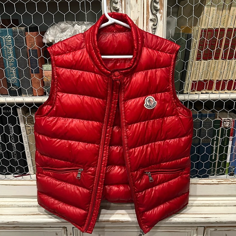 Moncler Kids Red Puffer Vest